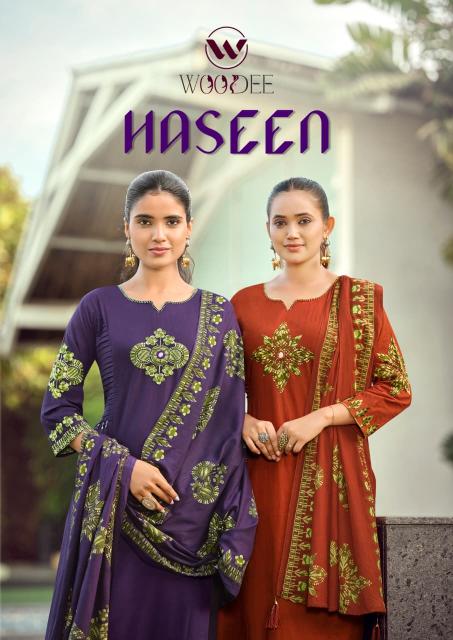 Woodee haseen 3pcs wholesale kurti shop
